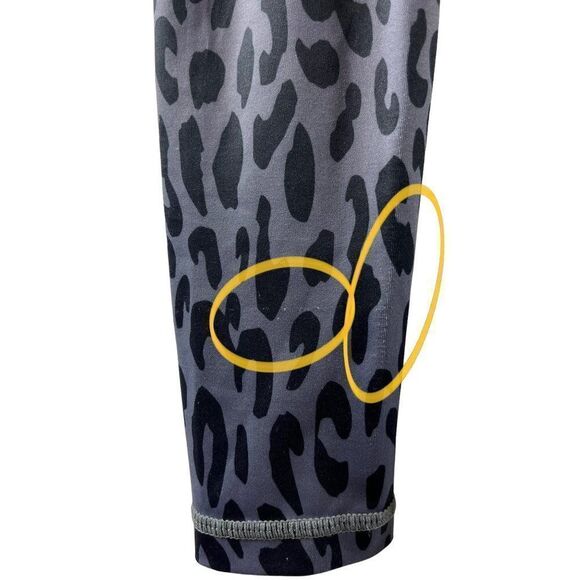Carbon38 Ballerina Leopard High Rise 7/8 Leggings Size XS Charcoal Gray Athletic - Picture 8 of 11